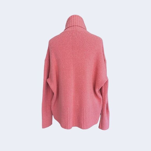 RACHEL ZOE EUC drop shoulder Wool mix turtle neck in Dusty Pink Size M - Picture 4 of 8